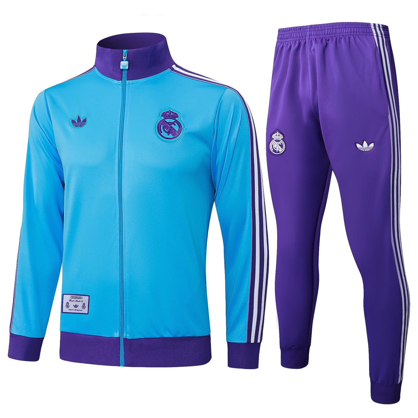Real Madrid CF - Terrace Icons Tracksuit Blauw/Paars