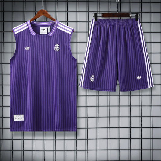 Real Madrid CF - Terrace Icons Tanktop Trainingset Paars