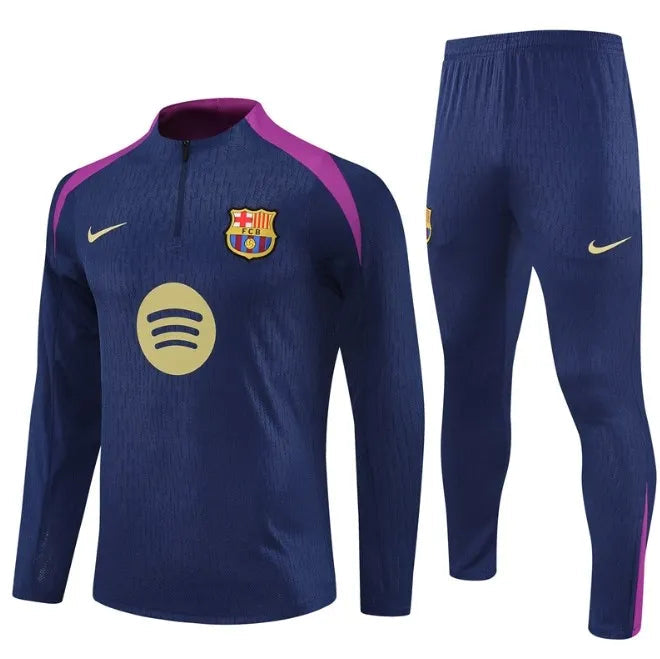 FC Barcelona - 25/26 1/4 Zip Tracksuit Blauw