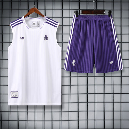 Real Madrid CF - Terrace Icons Tanktop Trainingset Wit/Paars